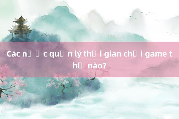 Các nước quản lý thời gian chơi game thế nào?