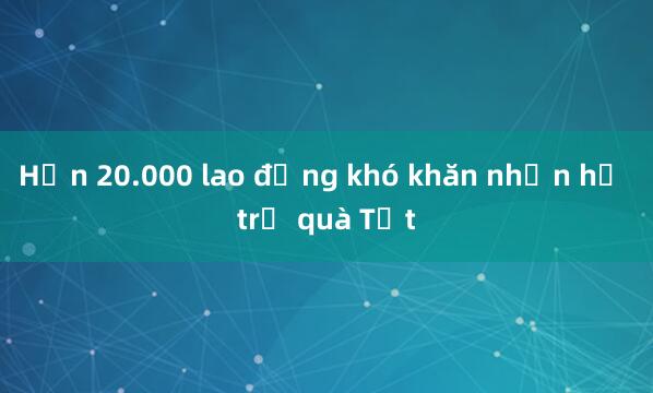 Hơn 20.000 lao động khó khăn nhận hỗ trợ quà Tết